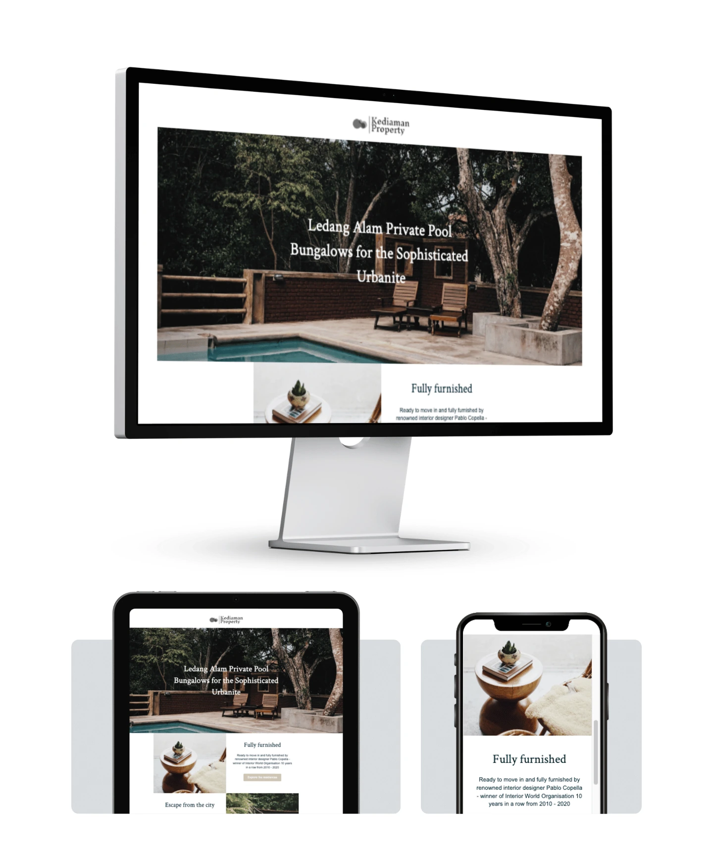 A project email campaign sent from MHub CRM, shown as it renders on desktop, tablet and phone.